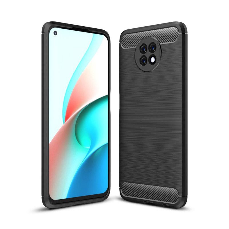 Case Kuoret Xiaomi Redmi Note 9 5G / Note 9T 5G Punainen Musta Puhelinkuoret Harjattu Hiilikuitu