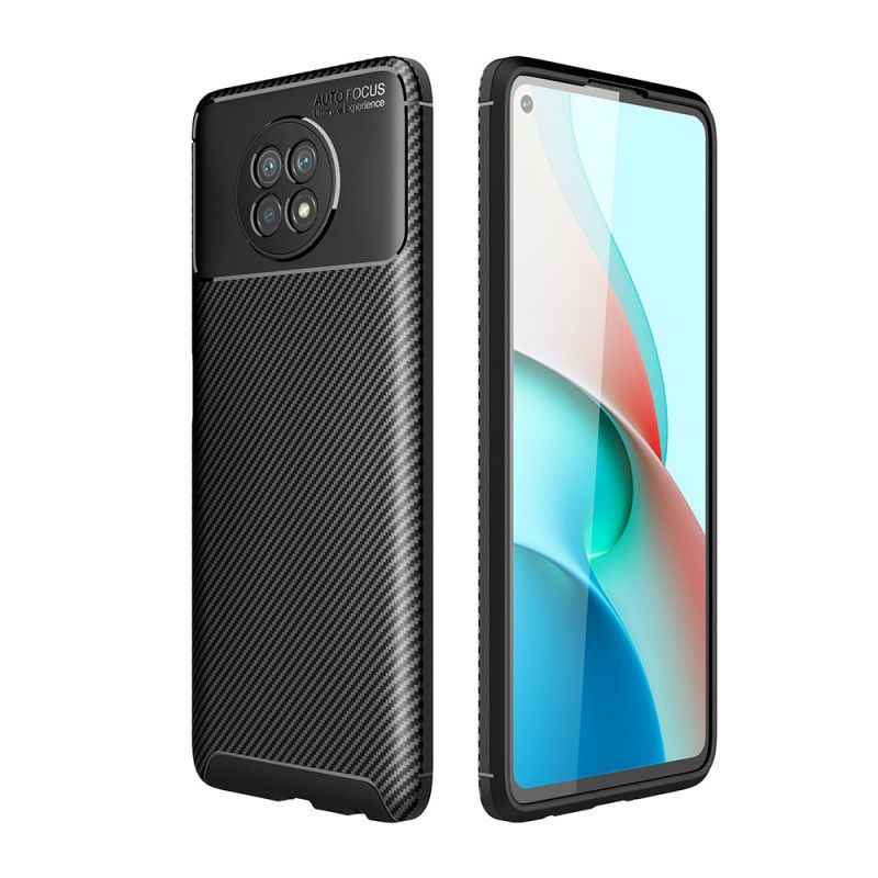 Case Kuoret Xiaomi Redmi Note 9 5G / Note 9T 5G Tummansininen Musta Puhelinkuoret Taipuisa Hiilikuitu