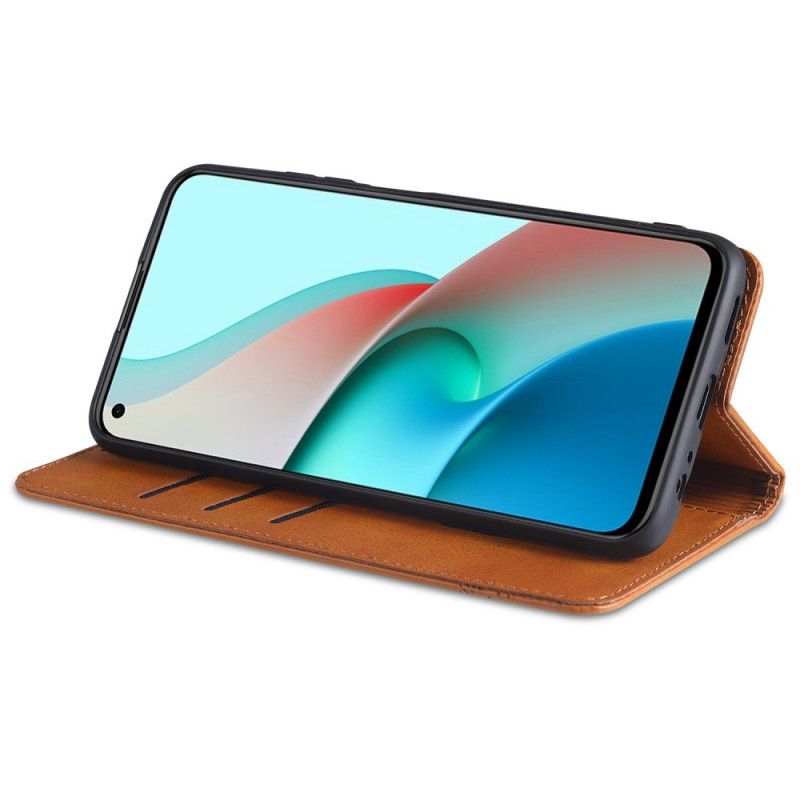 Flip Kotelot Xiaomi Redmi Note 9 5G / Note 9T 5G Punainen Musta Nahkatyyli