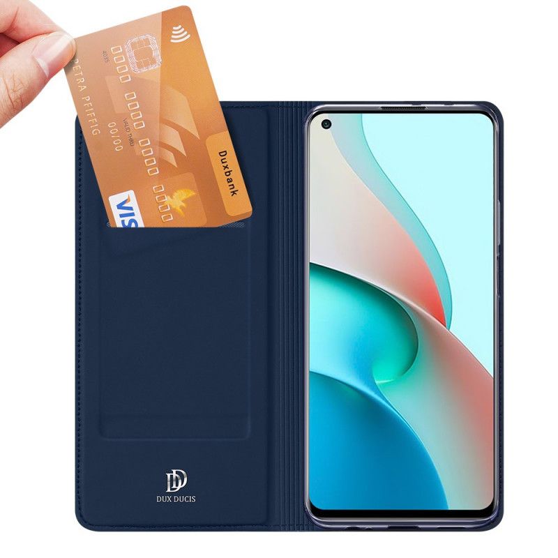 Flip Kotelot Xiaomi Redmi Note 9 5G / Note 9T 5G Tummansininen Musta Puhelinkuoret Pro Dux Ducis -Iho