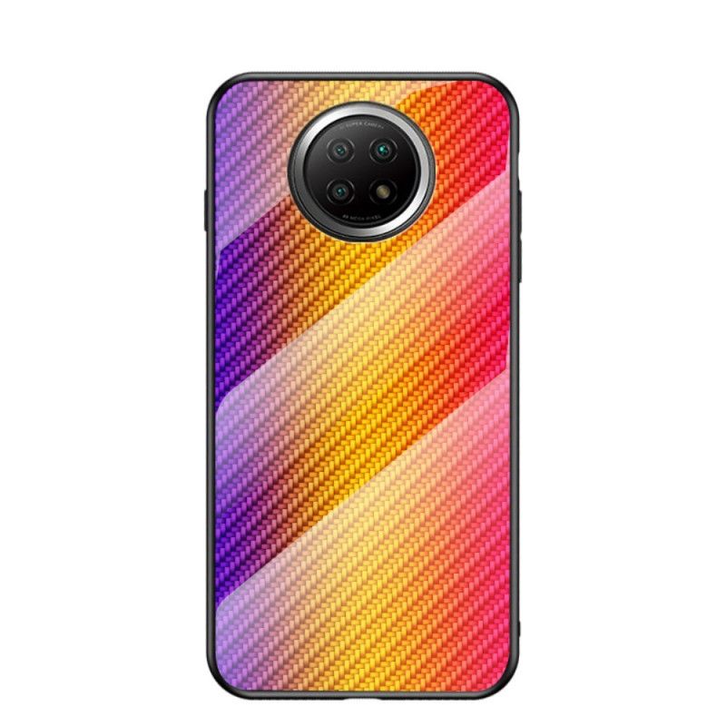 Kuori Xiaomi Redmi Note 9 5G / Note 9T 5G Magenta Musta Karkaistua Hiilikuitua Suojakuori