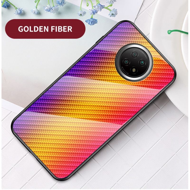 Kuori Xiaomi Redmi Note 9 5G / Note 9T 5G Magenta Musta Karkaistua Hiilikuitua Suojakuori