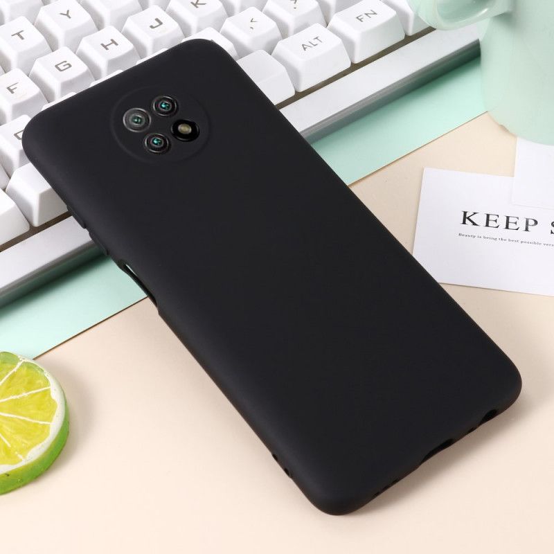 Kuori Xiaomi Redmi Note 9 5G / Note 9T 5G Punainen Musta Nestemäinen Silikoni Ja Hihna