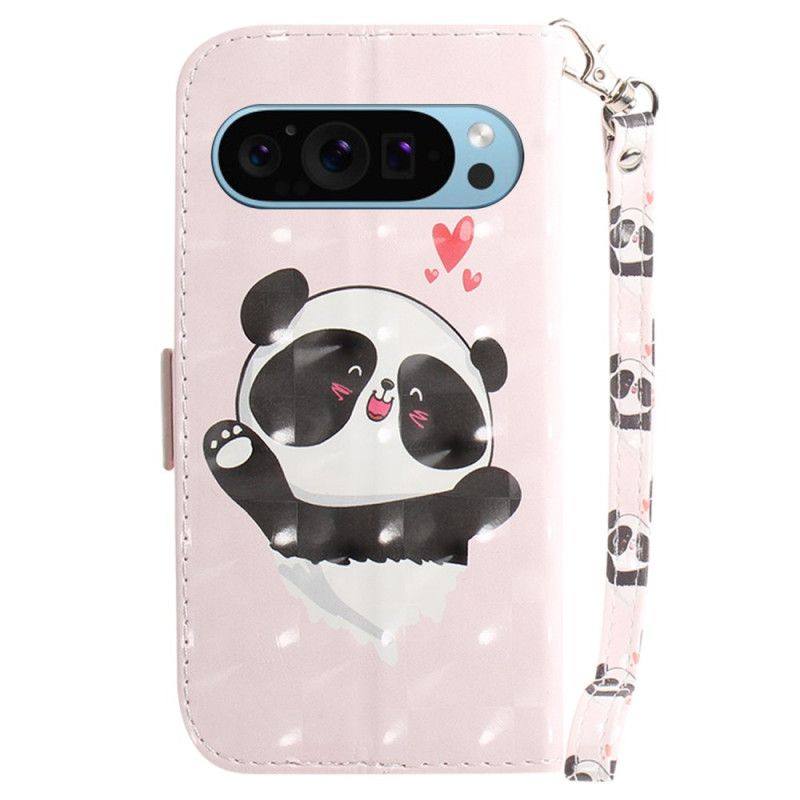 Kotelot Google Pixel 9 Puhelinkuoret Panda Love Hihnalla