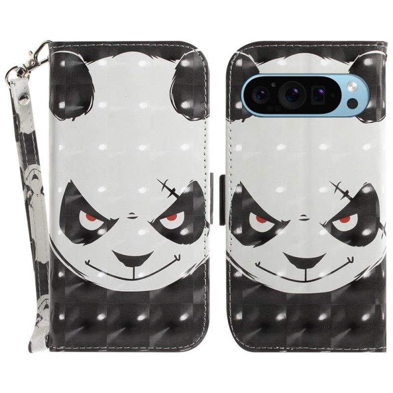 Kuoret Google Pixel 9 Vihainen Panda Love Hihnalla