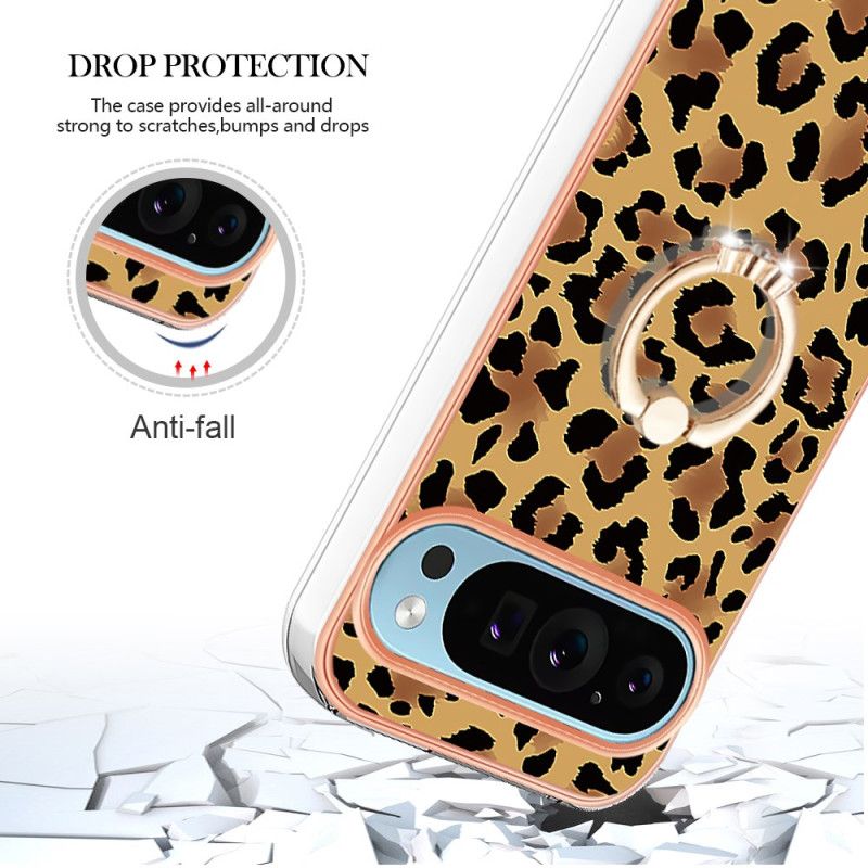 Puhelinkuoret Google Pixel 9 Leopardprinttisormusteline