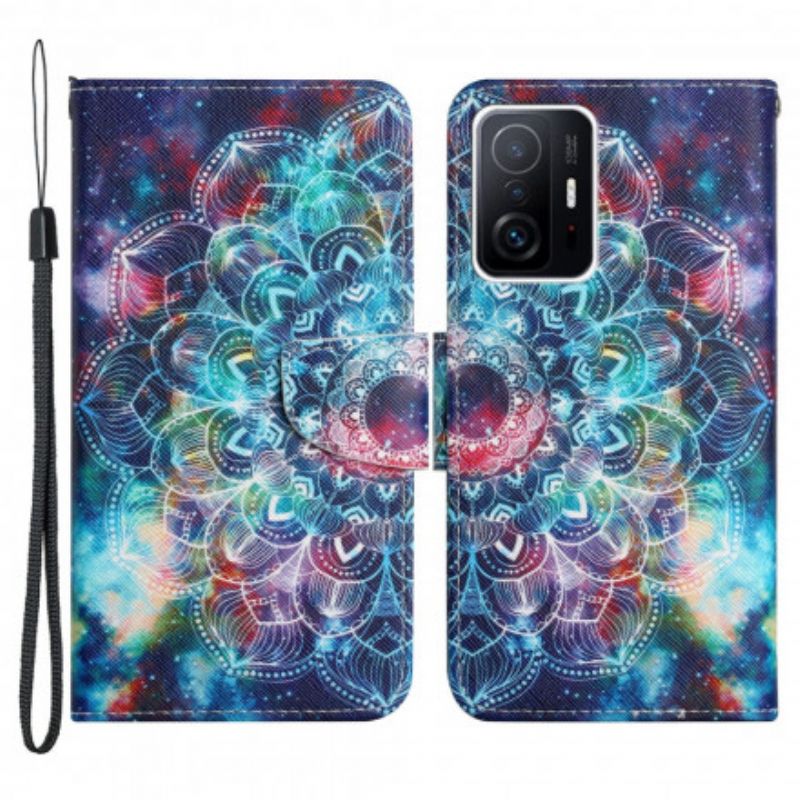 Flip Kotelot Xiaomi Mi 11t / 11t Pro Flashy Half Strappy Mandala