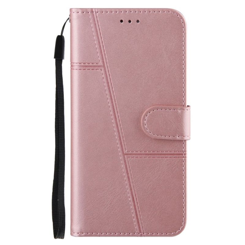 Flip Kotelot Xiaomi Mi 11t / 11t Pro Geo Leather Effect Strappy Suojakuori