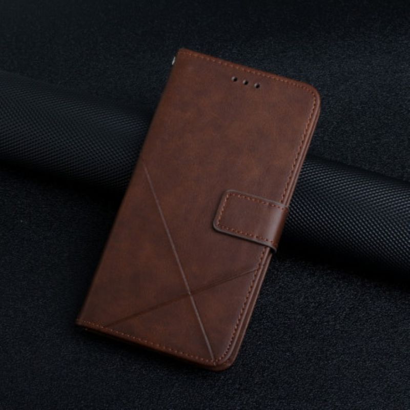 Flip Kotelot Xiaomi Mi 11t / 11t Pro Geometric Strappy Leather Style