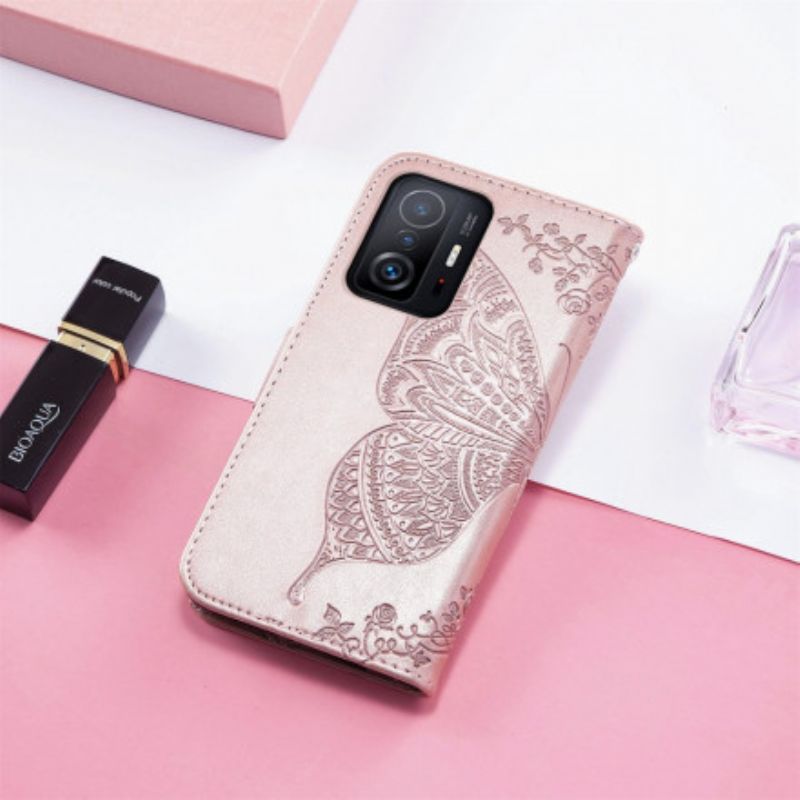 Flip Kotelot Xiaomi Mi 11t / 11t Pro Half Butterflies