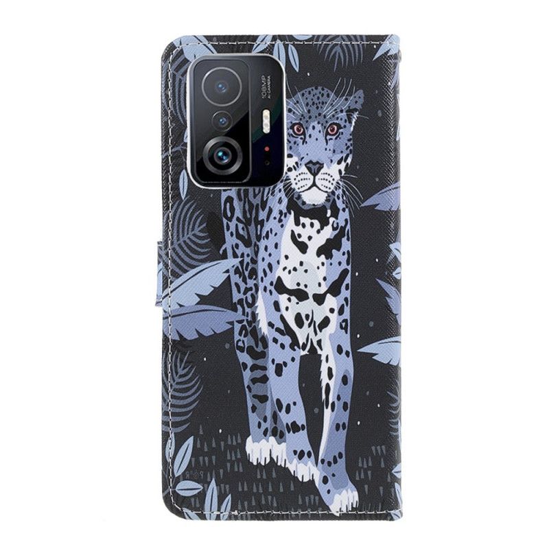 Flip Kotelot Xiaomi Mi 11t / 11t Pro Leopard Strappy