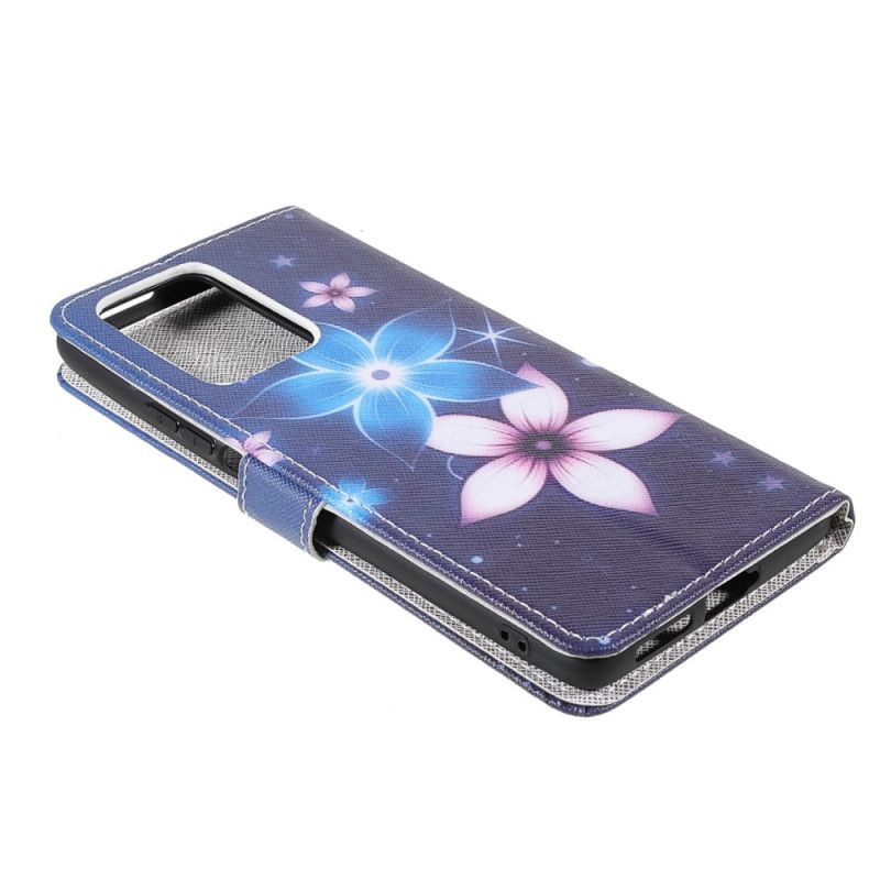 Flip Kotelot Xiaomi Mi 11t / 11t Pro Lunar Flowers Hihnalla Suojakuori