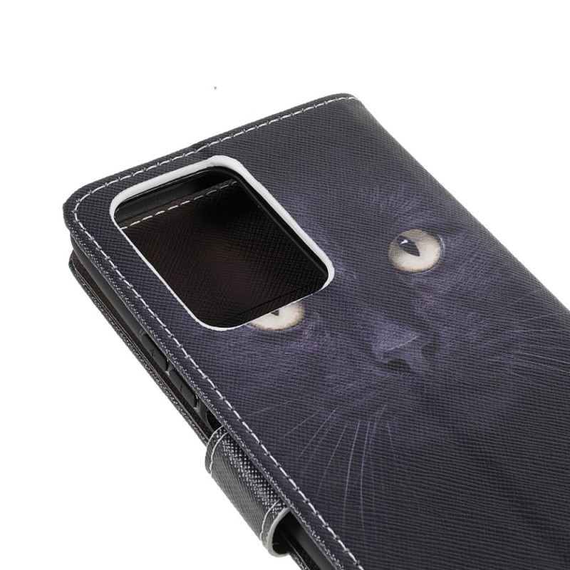 Flip Kotelot Xiaomi Mi 11t / 11t Pro Mustat Strappy Cat Eyes Suojakuori