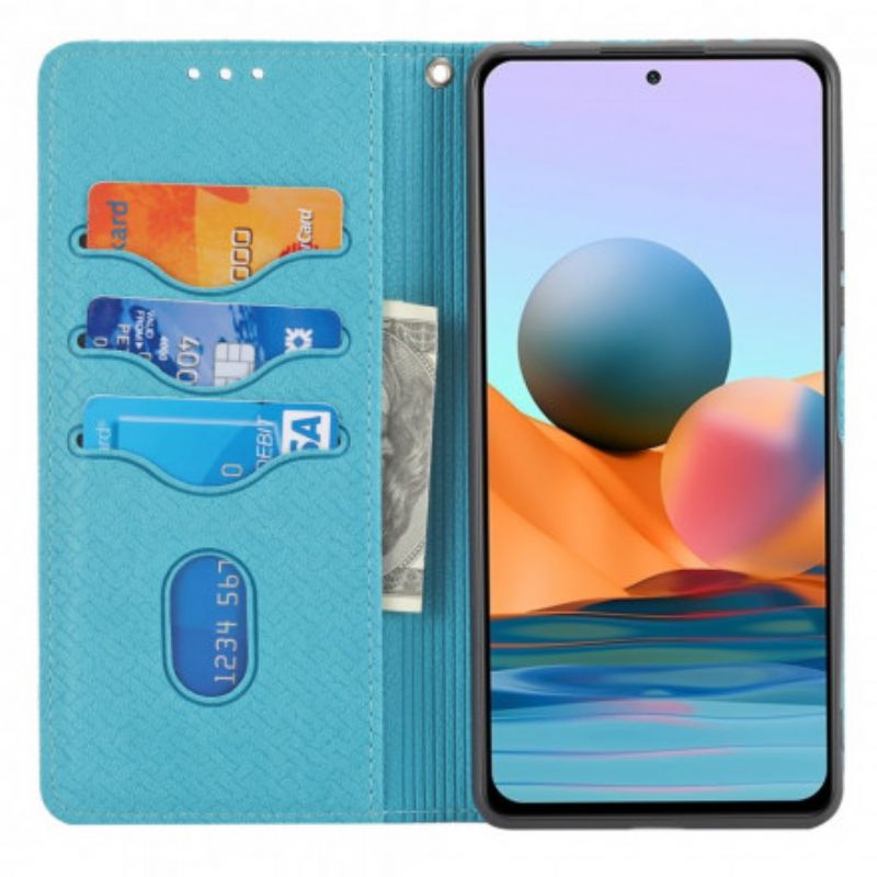 Flip Kotelot Xiaomi Mi 11t / 11t Pro Style Kudottu Nahkahihna