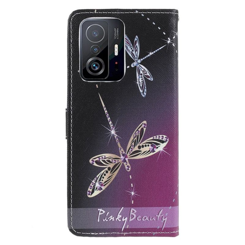 Flip Kotelot Xiaomi Mi 11t / 11t Pro Thong Dragonflies Suojakuori