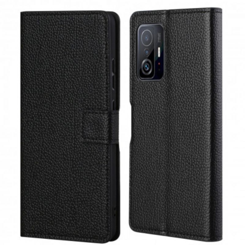 Kotelot Xiaomi Mi 11t / 11t Pro Puhelinkuoret Litchi Grain Leather Effect