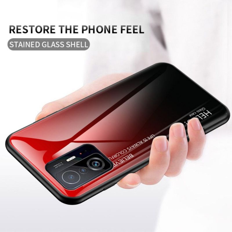 Kuori Case Xiaomi Mi 11t / 11t Pro Puhelinkuoret Tempered Glass Hei