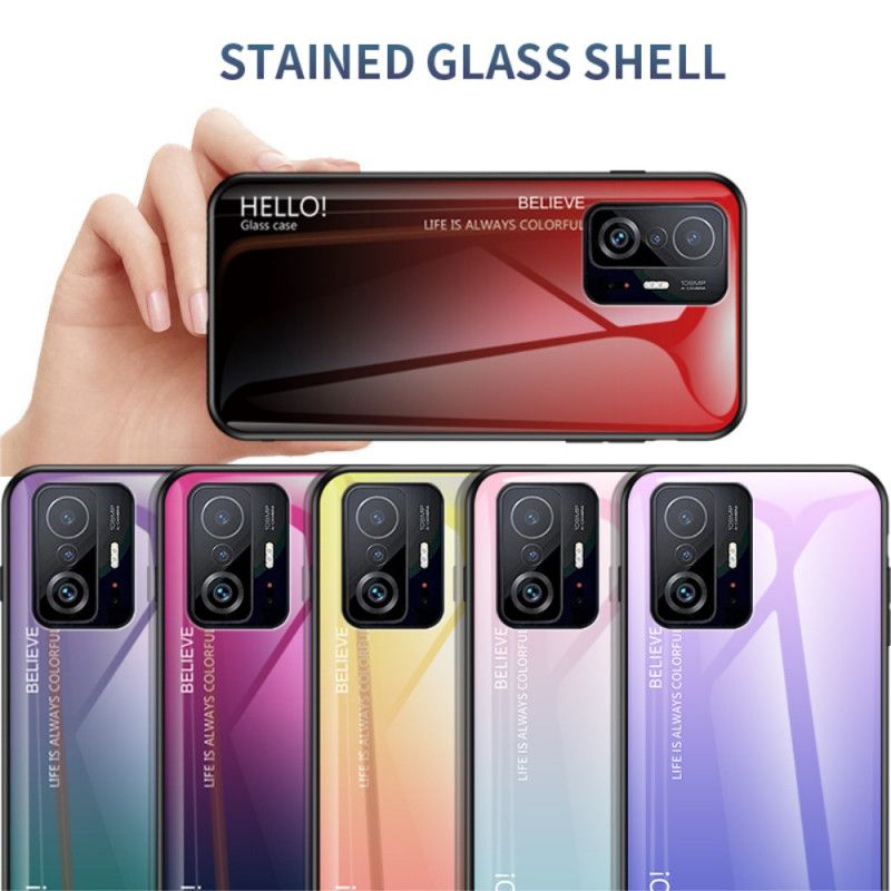 Kuori Case Xiaomi Mi 11t / 11t Pro Puhelinkuoret Tempered Glass Hei