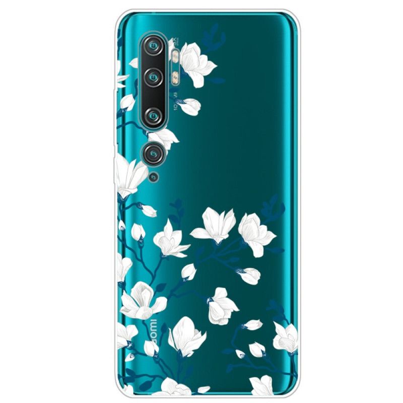 Case Kuoret Xiaomi Mi Note 10 / 10 Pro Puhelinkuoret Valkoiset Kukat