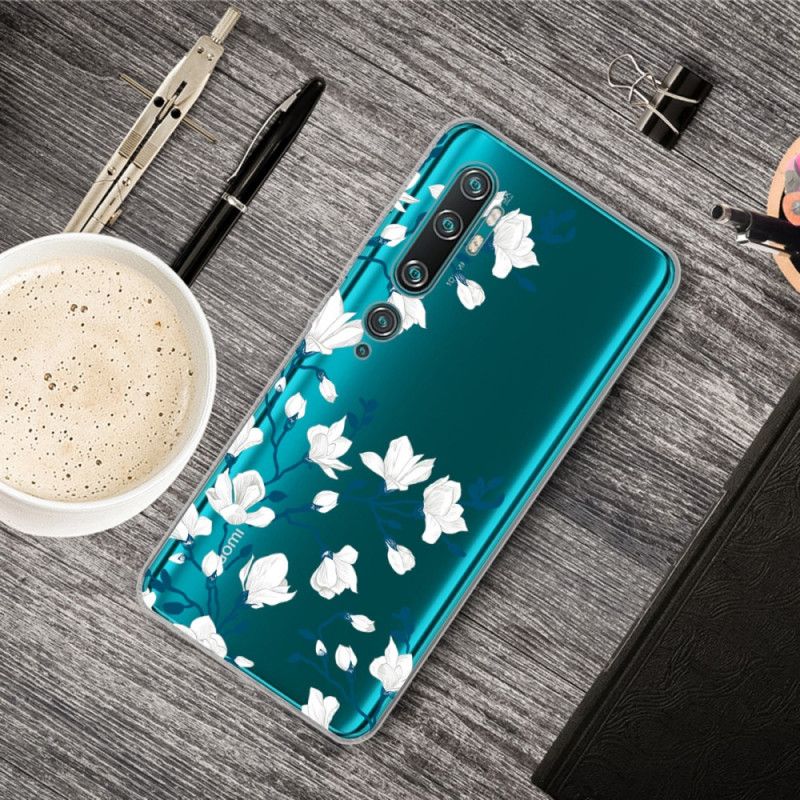 Case Kuoret Xiaomi Mi Note 10 / 10 Pro Puhelinkuoret Valkoiset Kukat