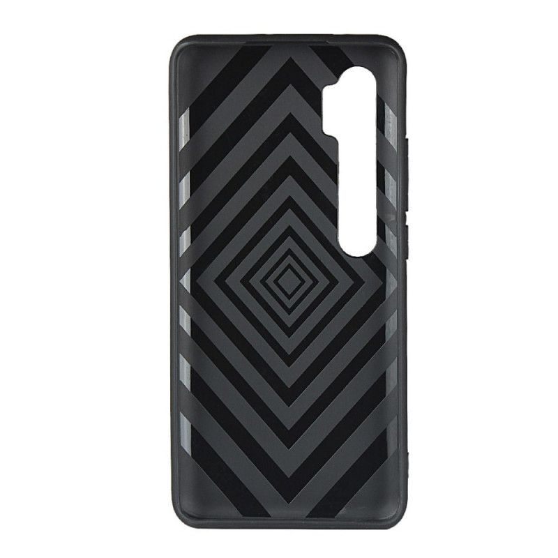 Case Kuoret Xiaomi Mi Note 10 / 10 Pro Punainen Musta Puhelinkuoret Irrotettava Tukirenkaalla