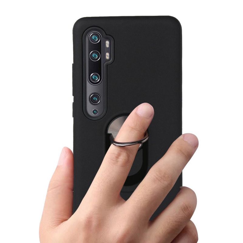 Case Kuoret Xiaomi Mi Note 10 / 10 Pro Punainen Musta Puhelinkuoret Irrotettava Tukirenkaalla