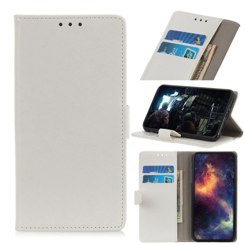 Flip Case Xiaomi Mi Note 10 / 10 Pro Valkoinen Musta Klassinen Tekonahka