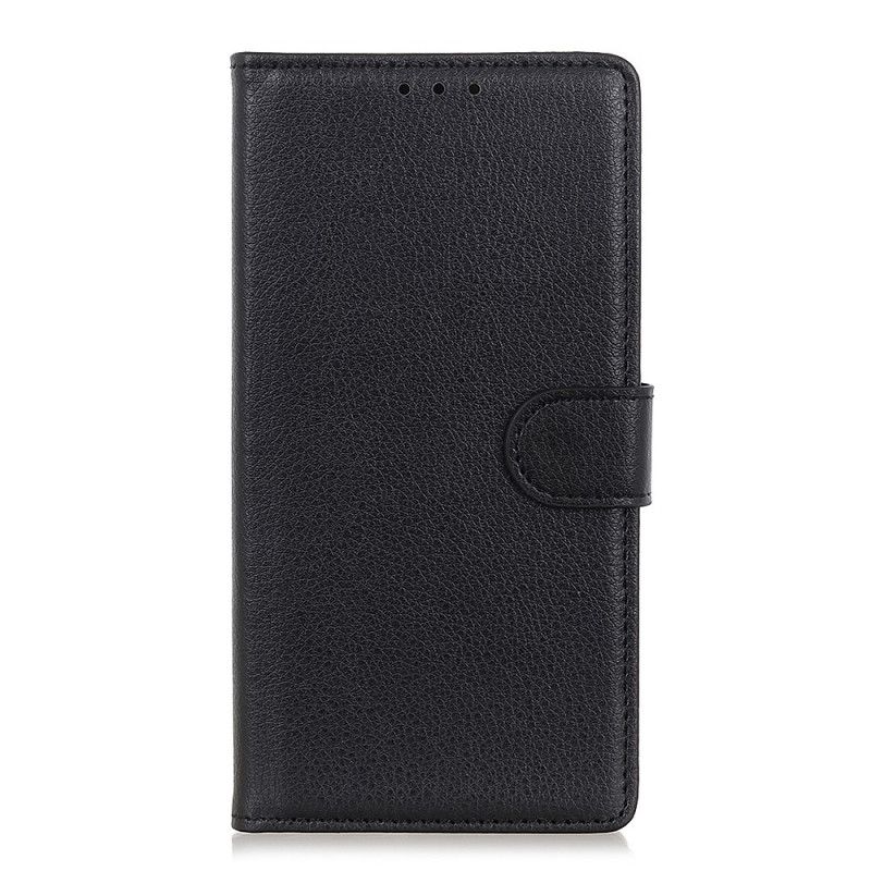 Flip Case Xiaomi Mi Note 10 / 10 Pro Valkoinen Musta Litsi-Tekonahka