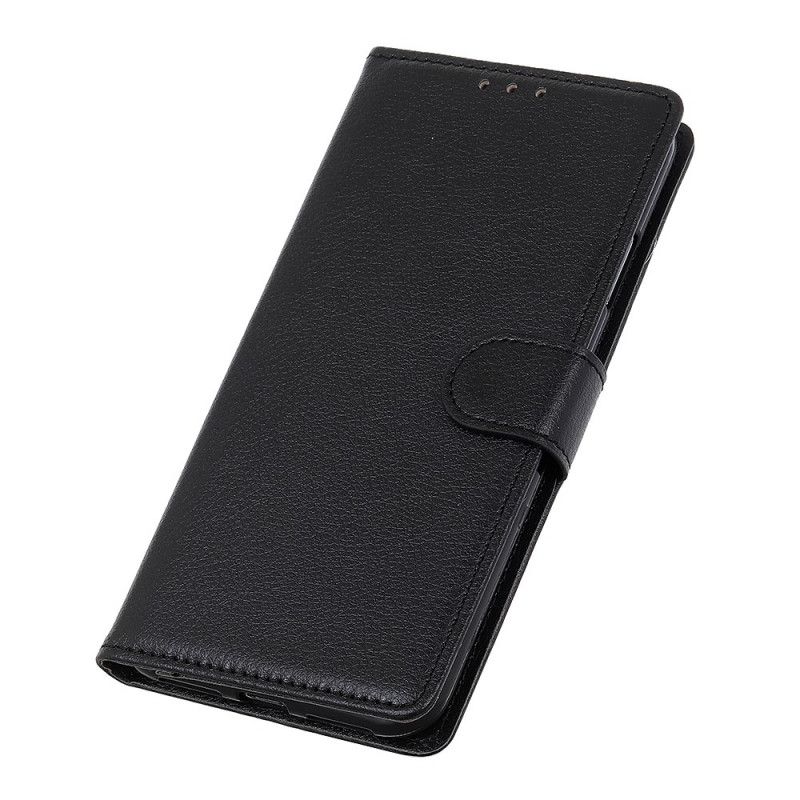 Flip Case Xiaomi Mi Note 10 / 10 Pro Valkoinen Musta Litsi-Tekonahka