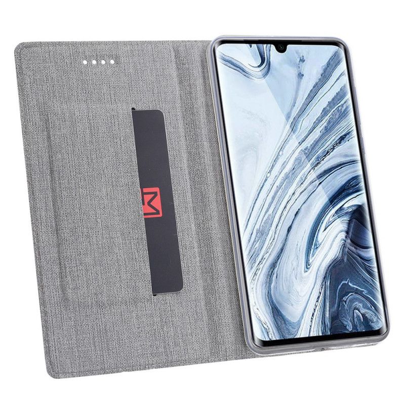 Flip Kotelot Xiaomi Mi Note 10 / 10 Pro Harmaa Musta Kuvioitu Suojakuori