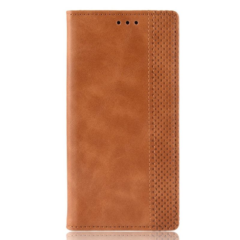 Flip Kotelot Xiaomi Mi Note 10 / 10 Pro Punainen Musta Tyylitelty Vintage-Nahkaefekti Suojakuori