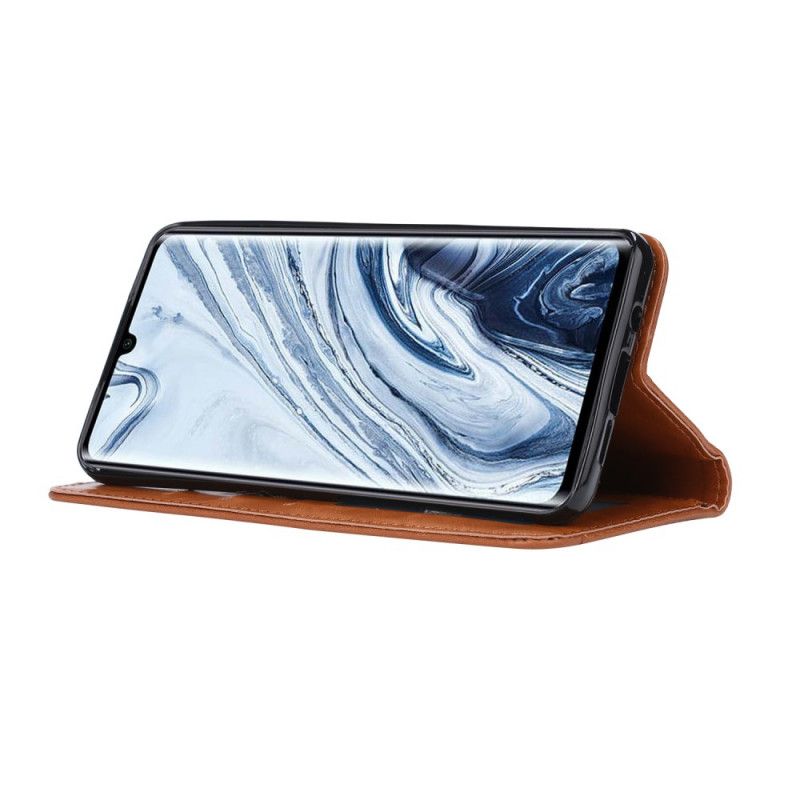 Flip Kotelot Xiaomi Mi Note 10 / 10 Pro Tummanpunainen Musta Tekonahkakorttikotelo