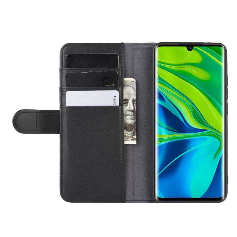 Kotelot Xiaomi Mi Note 10 / 10 Pro Ruskea Musta Halkaistu Nahka Suojakuori