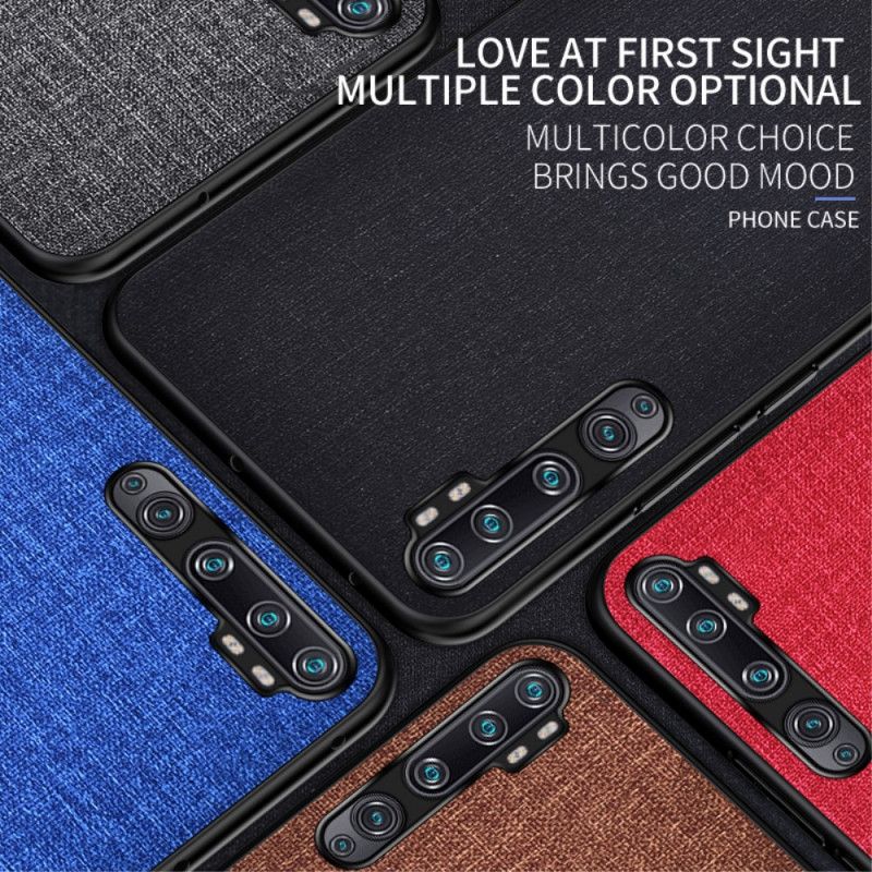 Kuori Xiaomi Mi Note 10 / 10 Pro Harmaa Musta Kankaan Rakenne Suojakuori