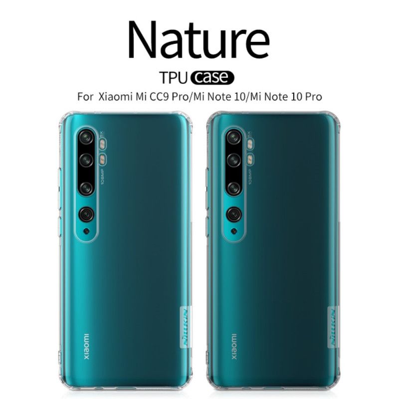 Kuori Xiaomi Mi Note 10 / 10 Pro Läpinäkyvä Läpinäkyvä Nillkin Suojakuori