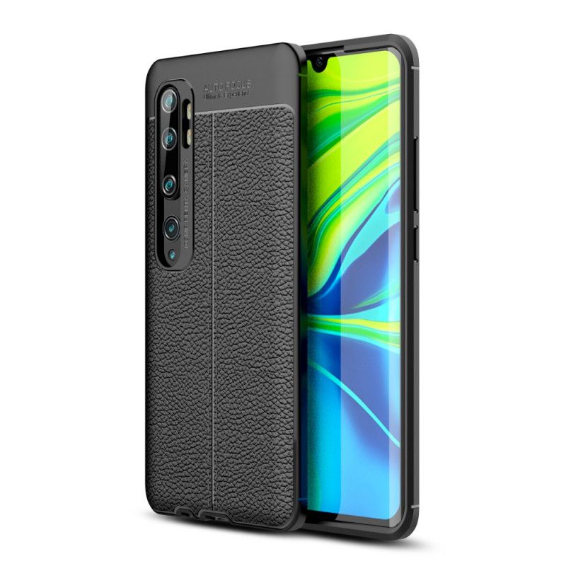 Kuori Xiaomi Mi Note 10 / 10 Pro Punainen Musta Kaksilinjainen Litsi Nahkainen Vaikutus