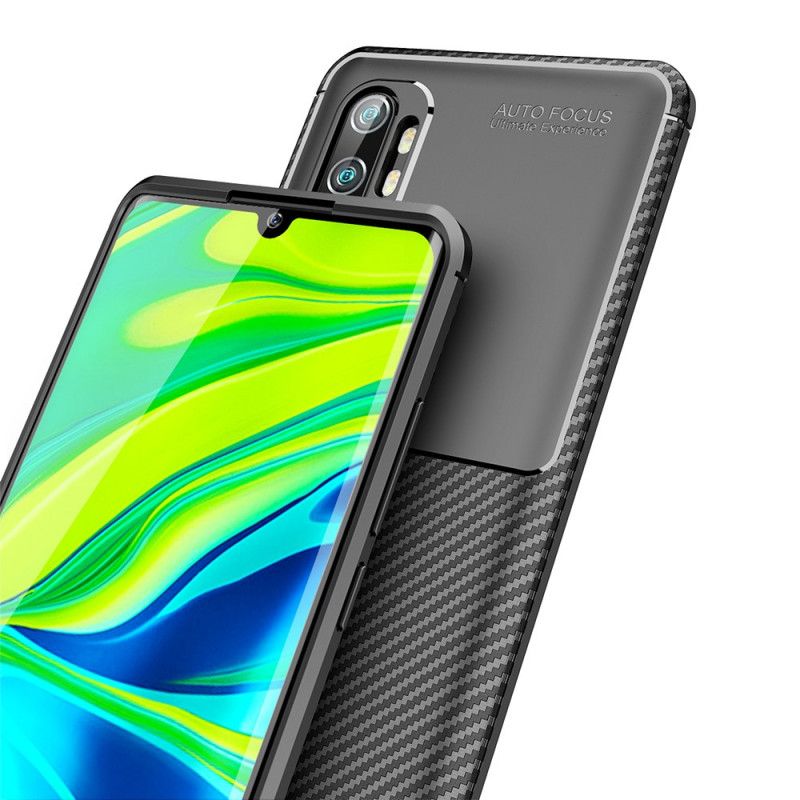 Kuori Xiaomi Mi Note 10 / 10 Pro Ruskea Musta Taipuisa Hiilikuitu