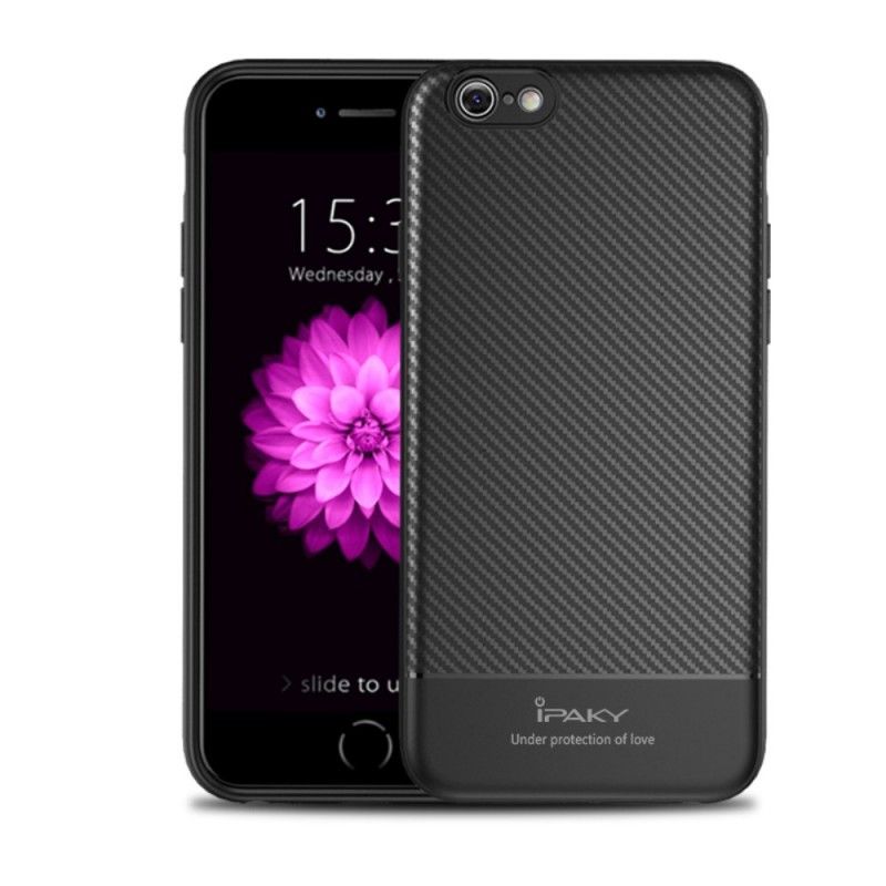 Case Kuoret iPhone 6 / 6S Plus Musta Puhelinkuoret Ipaky Hiilikuitu