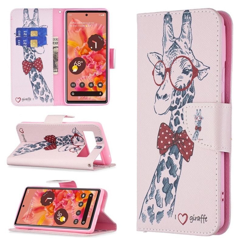 Flip Kotelot Google Pixel 6 Brainy Giraffe