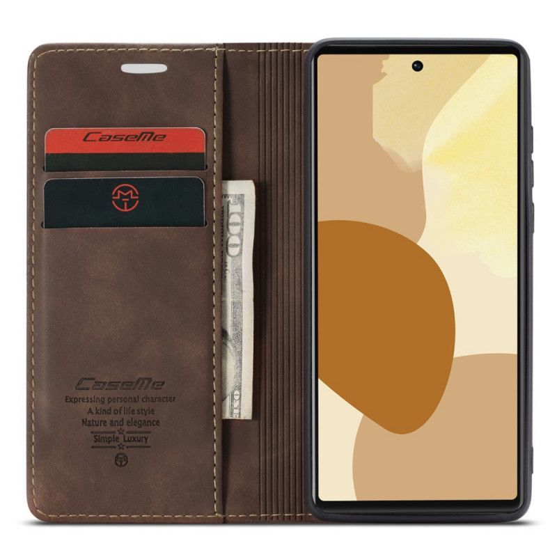 Flip Kotelot Google Pixel 6 Caseme Faux Leather Suojakuori