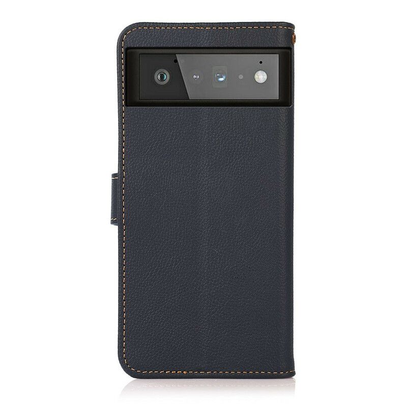 Flip Kotelot Google Pixel 6 Khazneh Leather Suojakuori