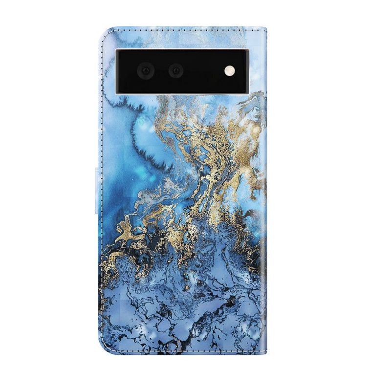 Flip Kotelot Google Pixel 6 Light Spot Marble Design Kaulanauhalla