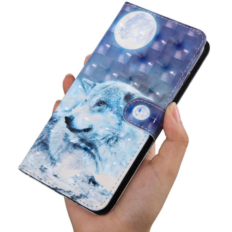 Flip Kotelot Google Pixel 6 Moonlight Wolf Suojakuori