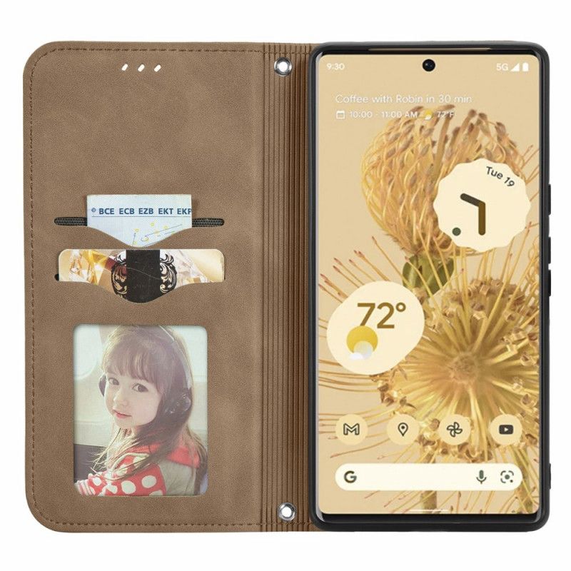 Flip Kotelot Google Pixel 6 Skin-touch Vintage Design