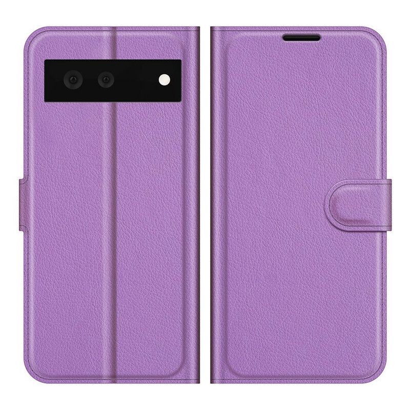 Kotelot Google Pixel 6 Puhelinkuoret Classic Litchi Faux Leather