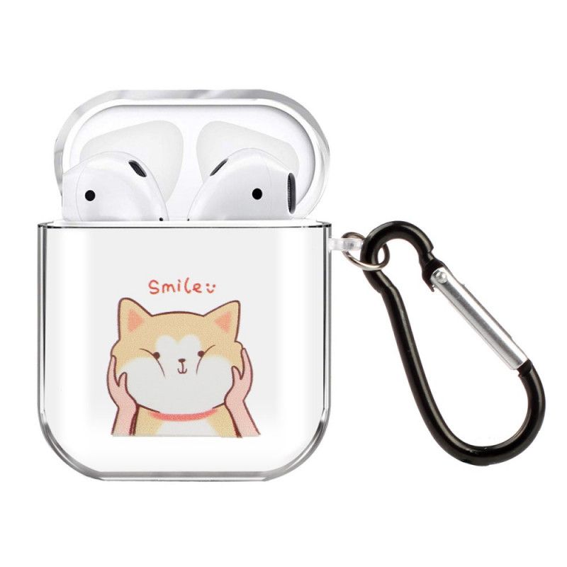 Case Kuoret AirPods Beige Valkoinen Puhelinkuoret Läpinäkyvä Silikonikissusarja