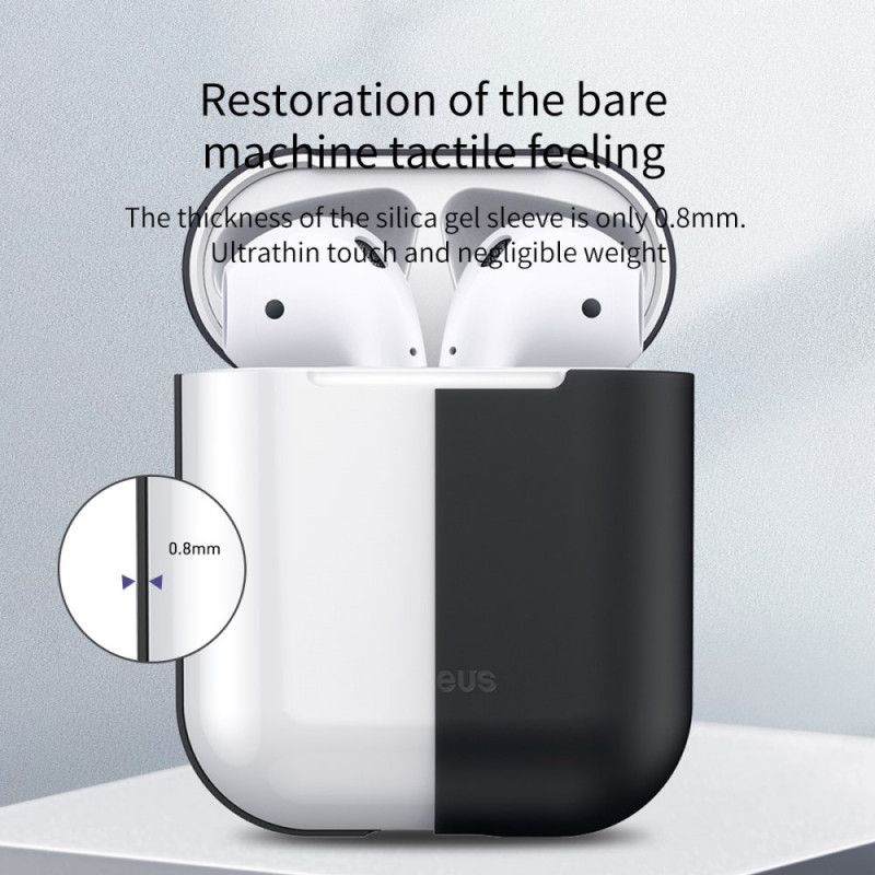 Kuori AirPods Harmaa Musta Silikonipohja