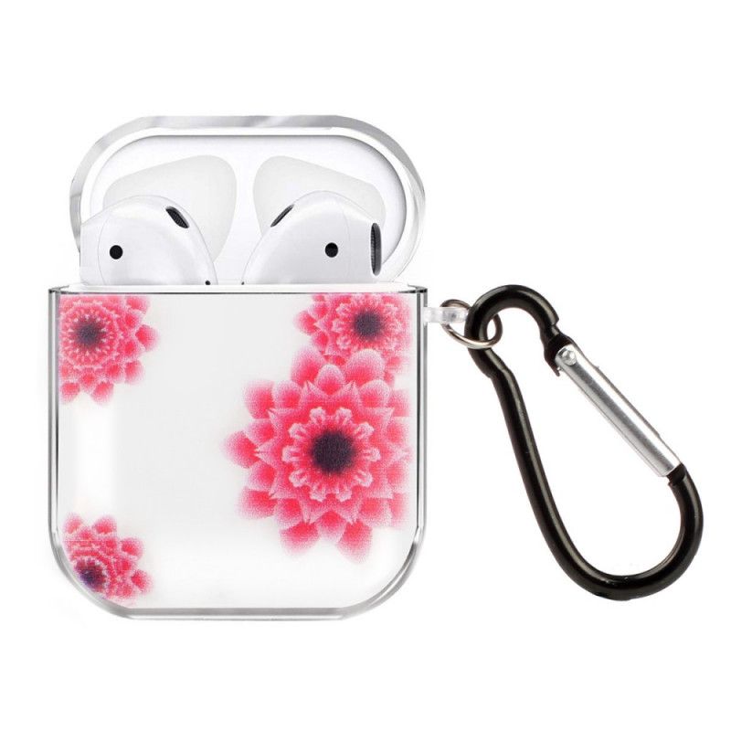 Kuori AirPods Magenta Punainen Läpinäkyvä Kasvisilikoni Suojakuori