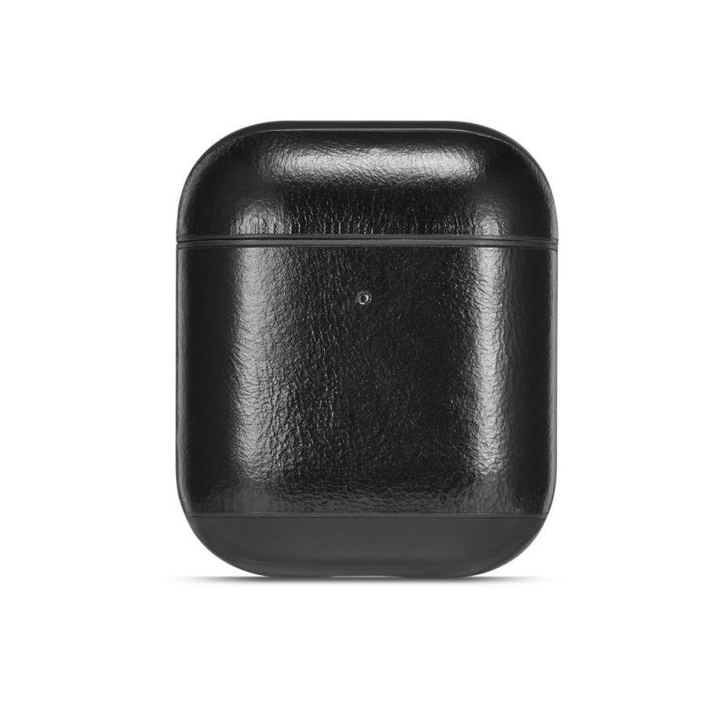 Kuori AirPods Punainen Musta Aitoa Nahkaa