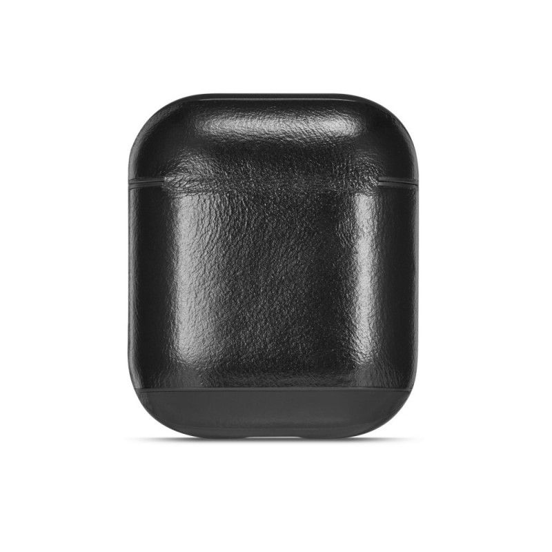 Kuori AirPods Punainen Musta Aitoa Nahkaa